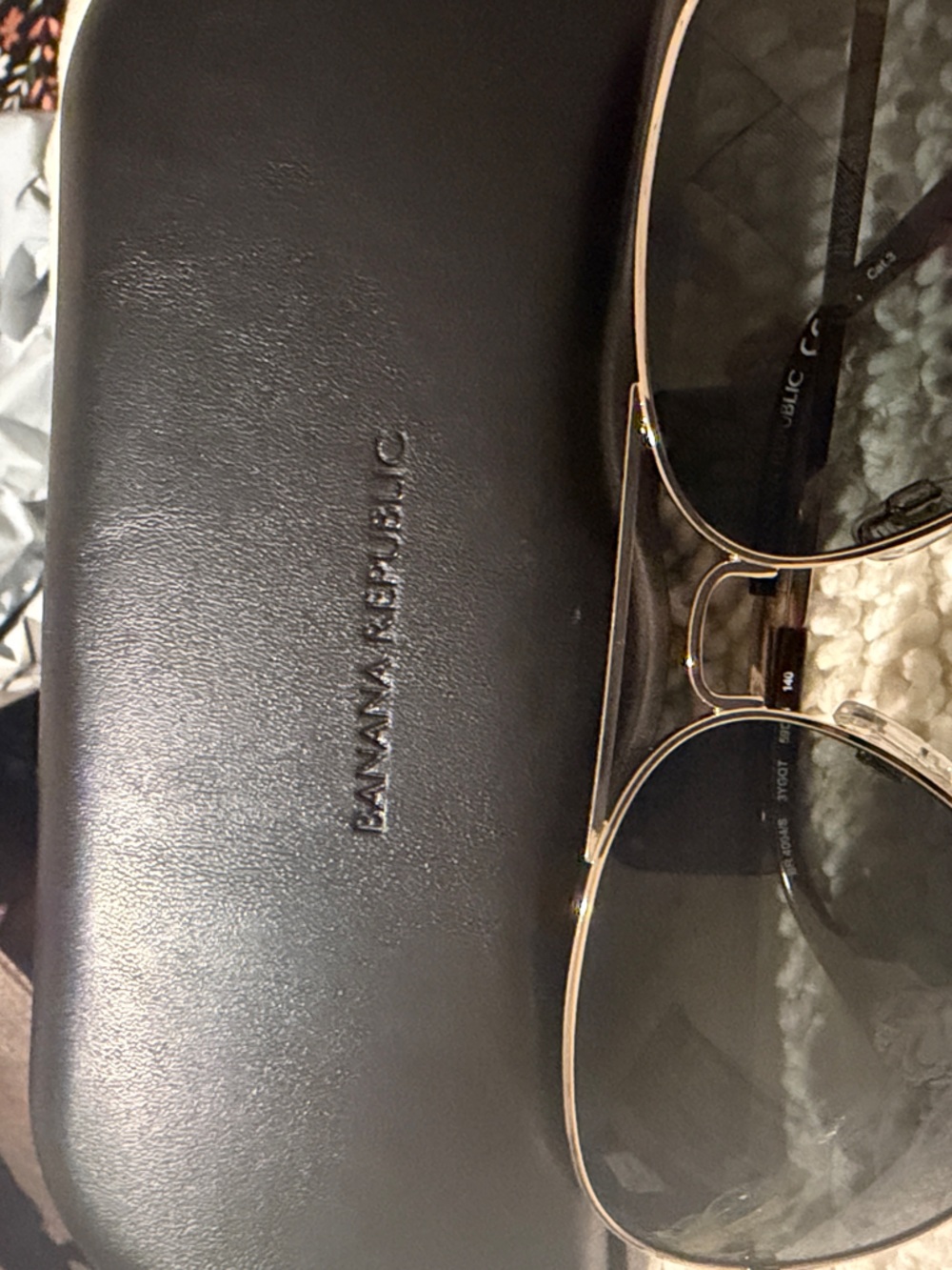 Banana Republic Gold Aviator Sunglasses with Dark Lenses